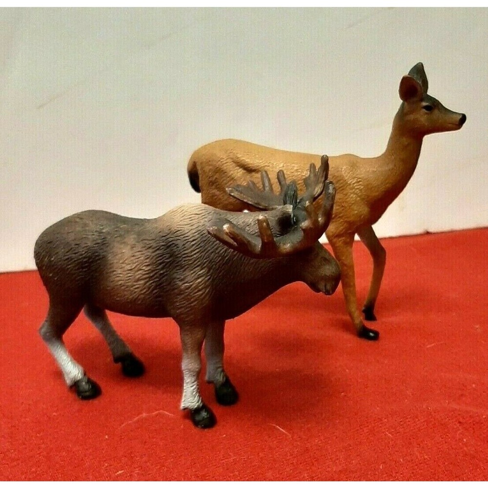 Deer Moose Terra By Battat realistic figurines heavy plastic - Picture 3 of 6
